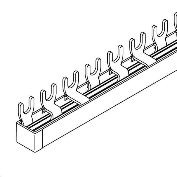 Гребенчатая шина питания Pollmann FORK G-3L-1000/10 C, 10мм2, 3 полюса, 1м 2213301 фото