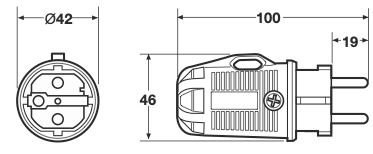 Вилка Famatel Shuko 2P+E, 16A, 250В, IP54 1167 фото