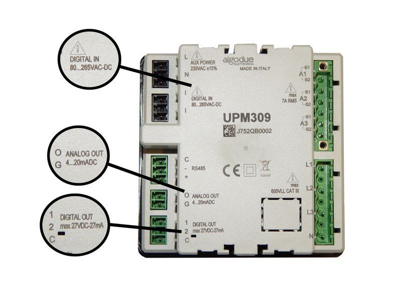 Аналізатор мережі з котушкою Роговського Algodue UPM309RGW ENH, 70см, RS485, DO/DI 2, шт 1212.0003.0001 фото