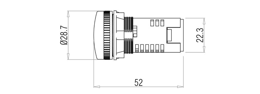 Сигнальная лампа TBLOC LED SIL22-220 зелёная 8026078914 фото