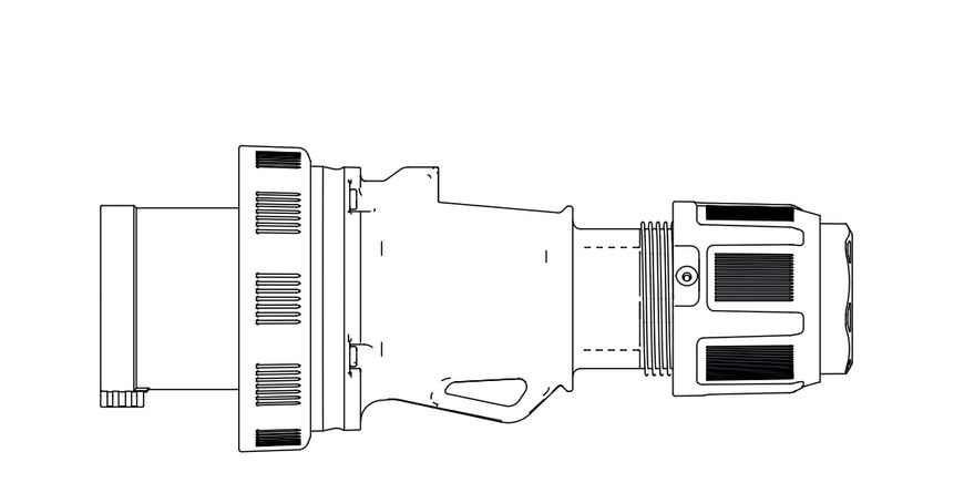 Вилка кабельная Famatel 3P+E, 63A, 400В, IP67 14304 фото