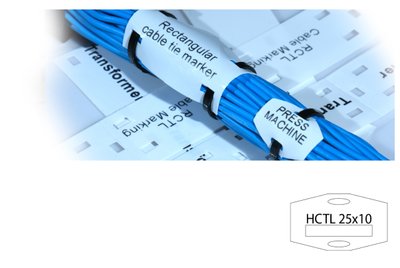 Маркування кабеля або жгута проводів TBLOC HCTL 25x10 Біла 8021341019 фото