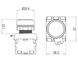 Кнопка без фиксации TBLOC красная PSR-1C (1NC) 8025078104 фото 2