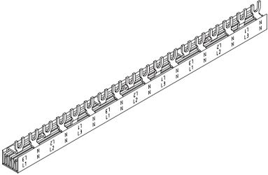 Гребінчаста шина живлення Pollmann FORK G-4L-L1+N-L2+N-L3+N-1000/16 P, 16мм2, 1м 2213419 фото