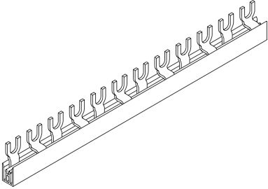 Гребінчаста шина живлення Pollmann FORK G-2L-1000/16 C, 16мм2, 2 полюса, 1м 2211203 фото