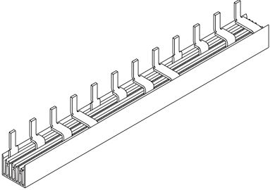 Гребінчаста шина живлення Pollmann PIN S-3L-1000/16, 16мм2, 3 полюса, 1м 2221302 фото